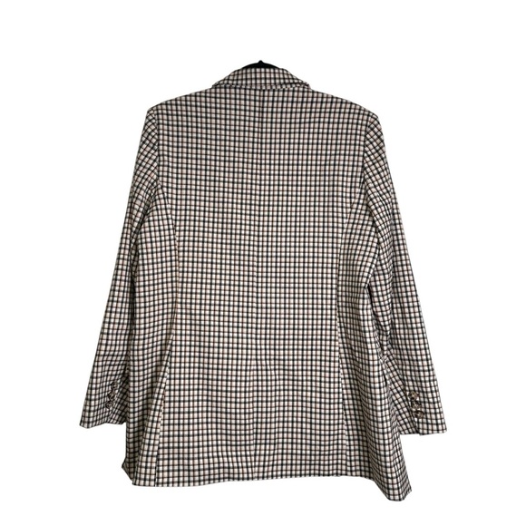 Marled L Cream Tan & Black Plaid Blazer - Picture 5 of 8